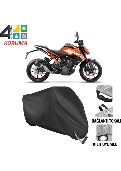 Ktm 125 Duke Branda Motosiklet Brandası Bağlantı ve Kilit Uyumlu Siyah