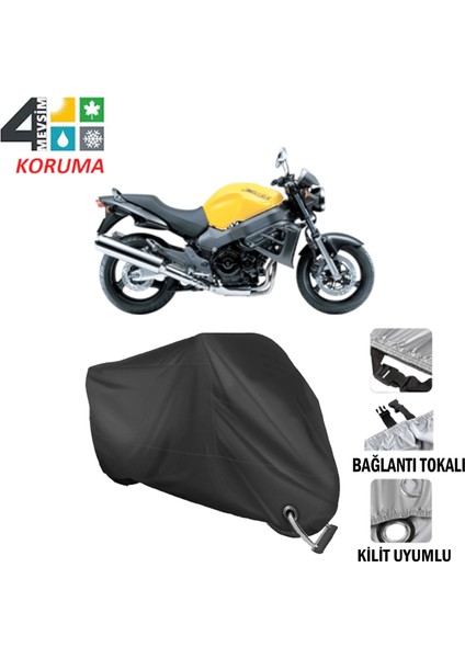 Honda x 11 (Cb 1100 Sf) Branda Motosiklet Brandası Bağlantı ve Kilit Uyumlu Siyah