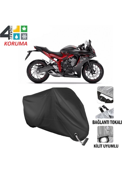 Honda Cbr 650 F Branda Motosiklet Brandası Bağlantı ve Kilit Uyumlu Siyah