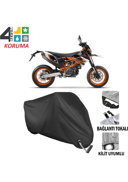 Ktm 690 Smc Branda Motosiklet Brandası Bağlantı ve Kilit Uyumlu Siyah