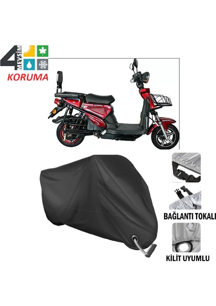 Kral Kr-01 Titan Branda Motosiklet Brandası Bağlantı ve Kilit Uyumlu Siyah
