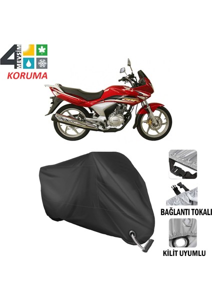 Honda Cbf 150 Branda Motosiklet Brandası Bağlantı ve Kilit Uyumlu Siyah