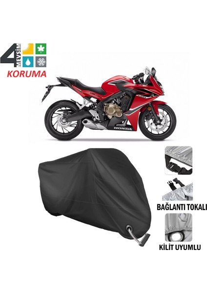 Honda Cbr 600F Branda Motosiklet Brandası Bağlantı ve Kilit Uyumlu Siyah