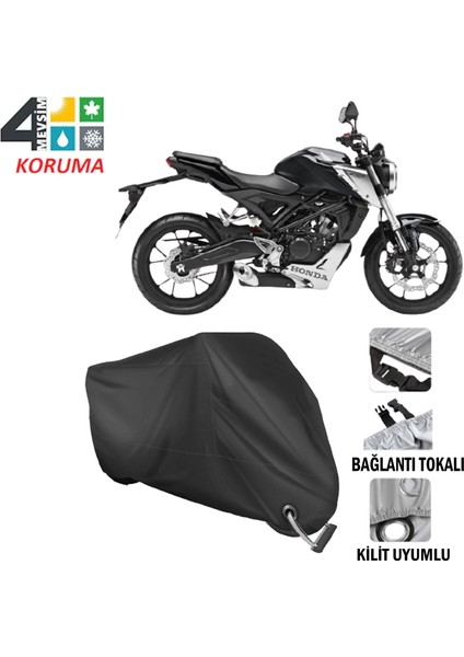Honda Cb 125 Branda Motosiklet Brandası Bağlantı ve Kilit Uyumlu Siyah