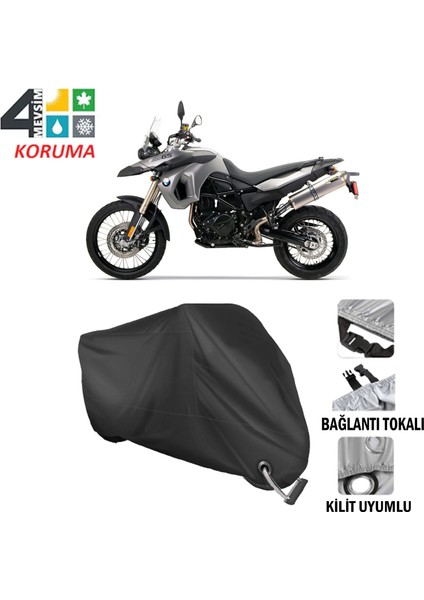 Bmw F 800 Gs Branda Motosiklet Brandası Bağlantı ve Kilit Uyumlu Siyah