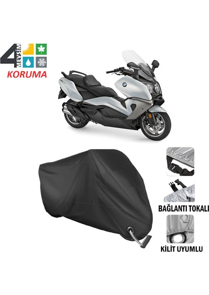 Bmw C 650 Gt Branda Motosiklet Brandası Bağlantı ve Kilit Uyumlu Siyah