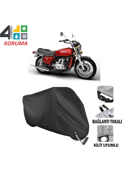 Honda Goldwing Gl 1000 Branda Motosiklet Brandası Bağlantı ve Kilit Uyumlu Siyah