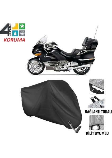 Bmw K 1200 Lt Branda Motosiklet Brandası Bağlantı ve Kilit Uyumlu Siyah