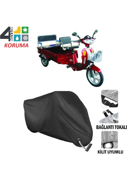 Arora Tdr 601 Sz Branda Motosiklet Brandası Bağlantı ve Kilit Uyumlu Siyah