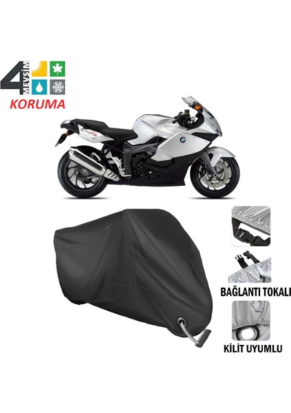 Bmw K 1300 S Branda Motosiklet Brandası Bağlantı ve Kilit Uyumlu Siyah