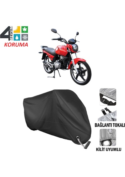 Arora Zorro Branda Motosiklet Brandası Bağlantı ve Kilit Uyumlu Siyah