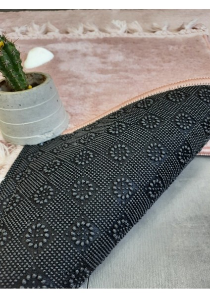 Elite Pudra Pembe Ponpon Saçaklı Peluş 2'li Banyo Paspası Halısı Kaymaz Taban Klozet Takımı Püsküllü modelleri