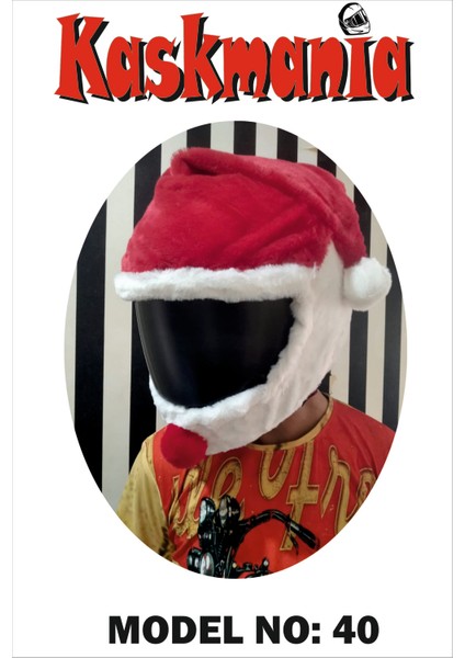 Peluş Kask Kılıfı Noel Baba