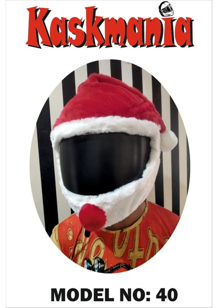 Peluş Kask Kılıfı Noel Baba