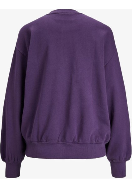 Jack & Jones Jxjada Soft Loose Ls Kadın Mor Sweatshirt 12244363-Purpl modelleri