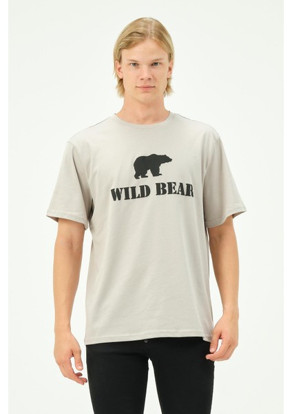 Erkek T-Shirt Ayı Baskılı Bear Tişört