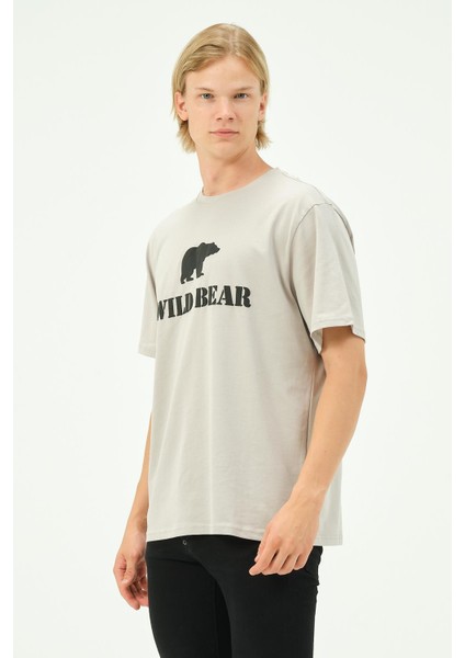 Erkek T-Shirt Ayı Baskılı Bear Tişört