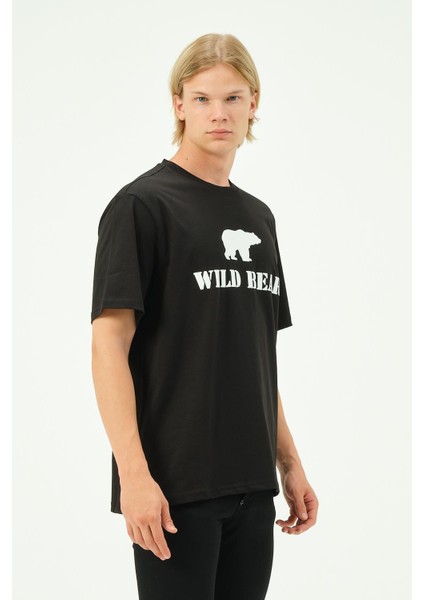 Erkek T-Shirt Ayı Baskılı Bear Tişört