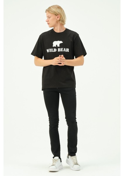 Erkek T-Shirt Ayı Baskılı Bear Tişört