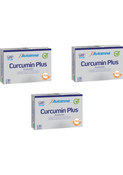 Curcumin Plus 30 Kapsül 3 Adet
