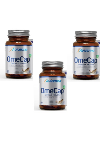Avicenna Omecap Omega-3 80 Soft Jel 3 Adet