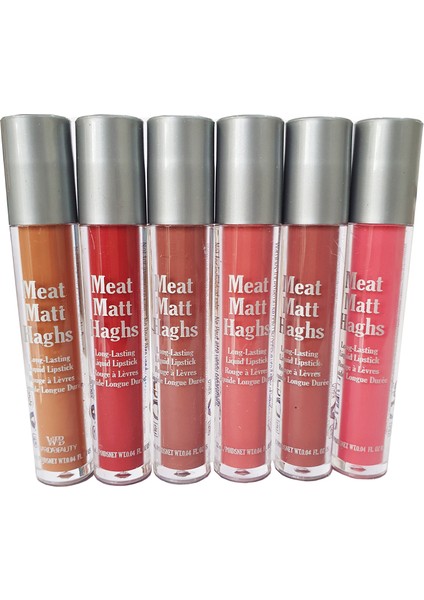 Kalıcı Matte Haghs Long Lasting Liquid Lipstick Ruj 6lı Adetli Set