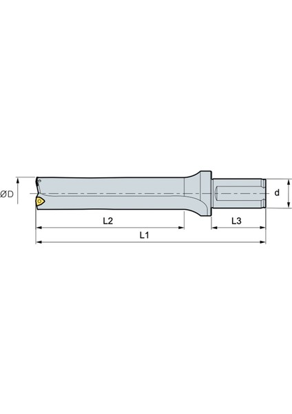 Takma Uçlu Matkap 3-D U-Drill Takım Çapı, Vcmx3 Kesici Uç - 1 Adet