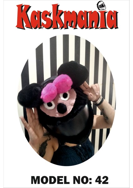 Peluş Kask Kılıfı Mini Mouse