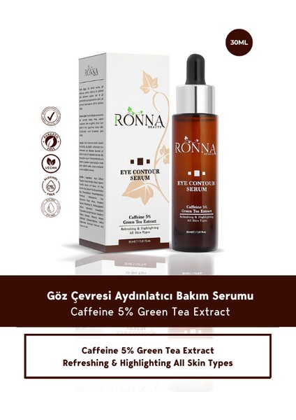 Göz Çevresi Eye Contour Serum - Caffeine 5% Green Tea Extract - 30 Ml