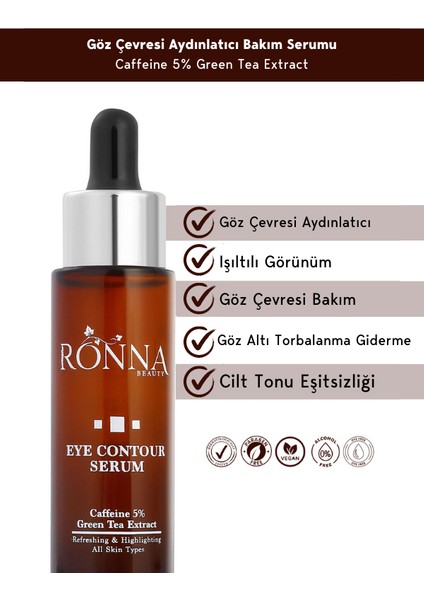 Göz Çevresi Eye Contour Serum - Caffeine 5% Green Tea Extract - 30 Ml