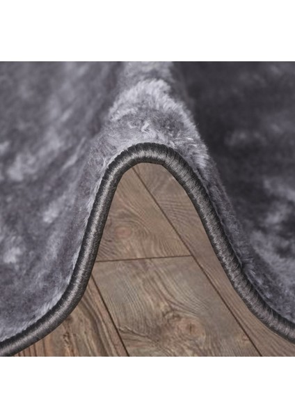 Elite Antrasit 120X120 cm Yuvarlak Peluş Banyo Halısı Kaymaz Taban Pufidik Banyo Paspası fiyatları