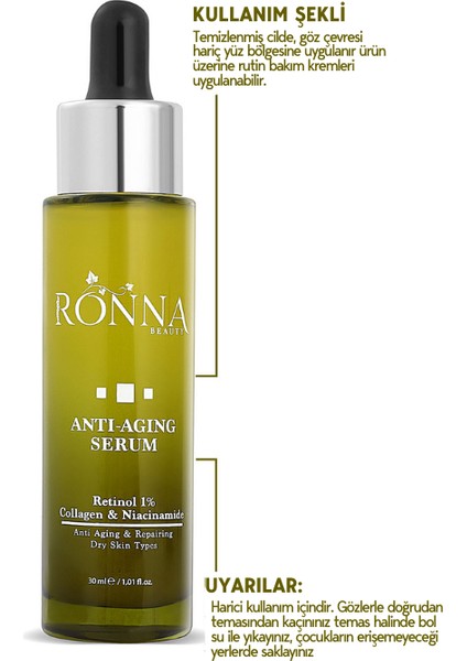 Cilt Bakım Serumu 30 Ml Retinol 1% Collagen Niacinamide fırsatları