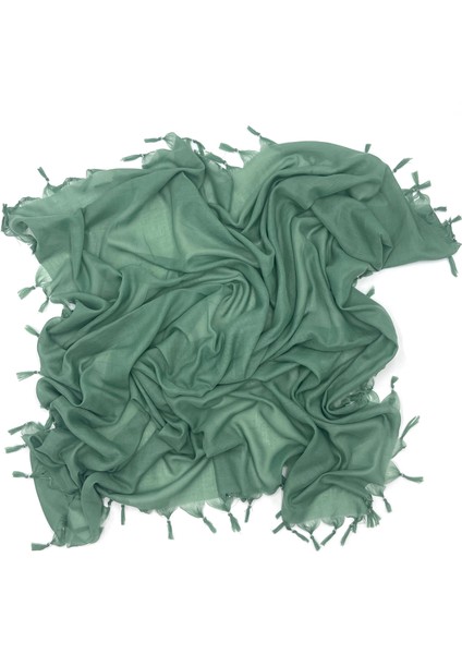Düz Renk El Yapımı Boncuklu Yazma 110CM x 110CM