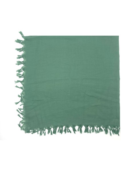 Düz Renk El Yapımı Boncuklu Yazma 110CM x 110CM