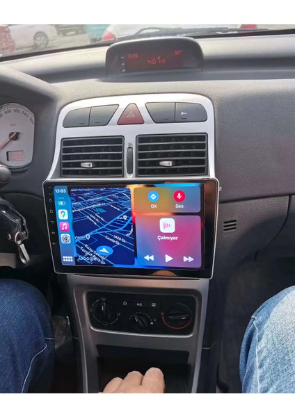 Peugeot 307 2001-2008 Yıl Android Sürüm 13 Kablosuz Carplay Navigasyon Multimedya 9 Inç Ekran 2gb Ram 32GB Rom Hafıza