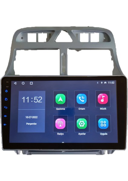 Peugeot 307 2001-2008 Yıl Android Sürüm 13 Kablosuz Carplay Navigasyon Multimedya 9 Inç Ekran 2gb Ram 32GB Rom Hafıza fırsatları
