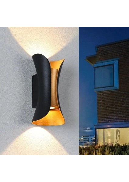 Lugara Plastik Kasa, 10 Watt Gün Işığı Dekoratif LED Aplik, Bahçe, Teras, Villa Dış Cephe Armatürü fırsatları