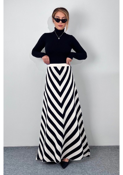 Kadın Geo Maksi Premium Triko Etek modelleri
