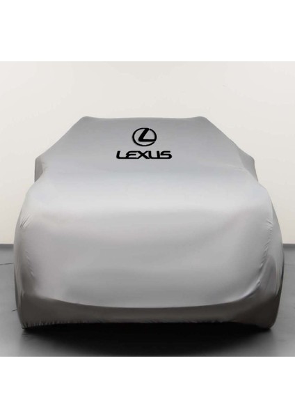 Lexsus Lx 4 (2021-) Kumaş Logolu Oto Branda Penye Örtü Gri