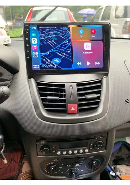 Peugeot 207 Android Sürüm 13 Kablosuz Carplay Navigasyon Multimedya 9 Inç Ekran 2gb Ram 32GB Rom Hafıza fırsatları