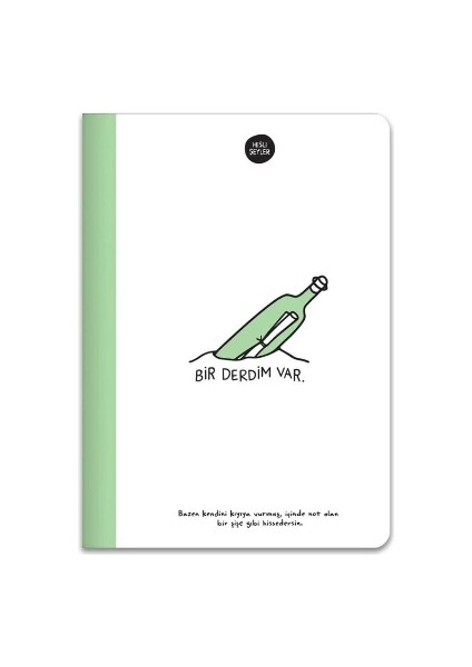 Hisli Şeyler A5 80 Yp.renkli Syf Çizgili Deft-Yeşil