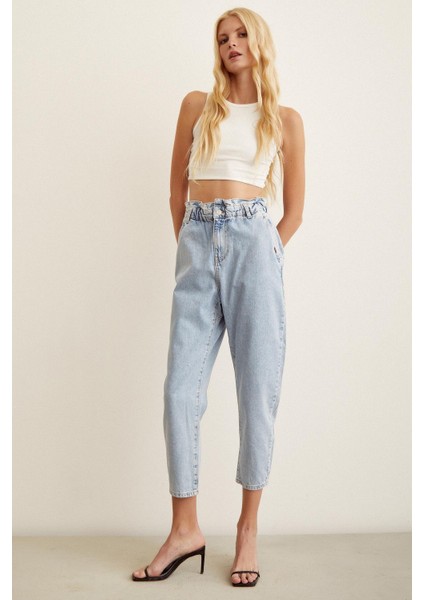 Beli Lastikli Mom Jean modelleri