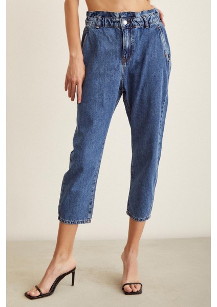 Beli Lastikli Mom Jean modelleri