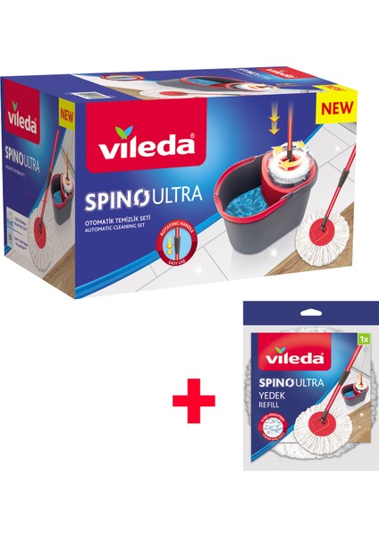 Spino Ultra Otomatik Temizlik Seti + Yedek Paspas