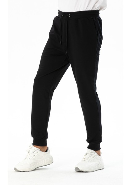 Erkek Basic Regular Fit Paçası Ribanalı Jogger Eşofman Altı