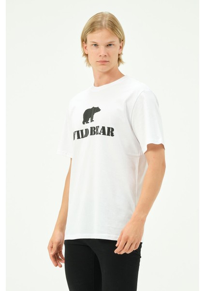 Erkek Nakış Baskılı Spor Oversize Tişört Tshirt