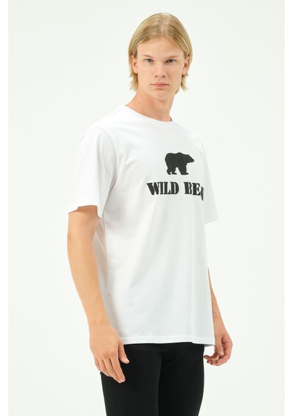 Erkek Nakış Baskılı Spor Oversize Tişört Tshirt