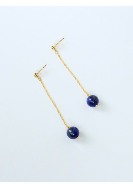 Lapis Lazuli Doğal Taşlı Altın Kaplama Küpe fiyatları