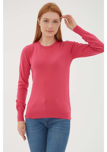 Bisiklet Yaka Slim Fit Ince Triko Kazak Bayan Kazak 23K0779K1 fiyatları