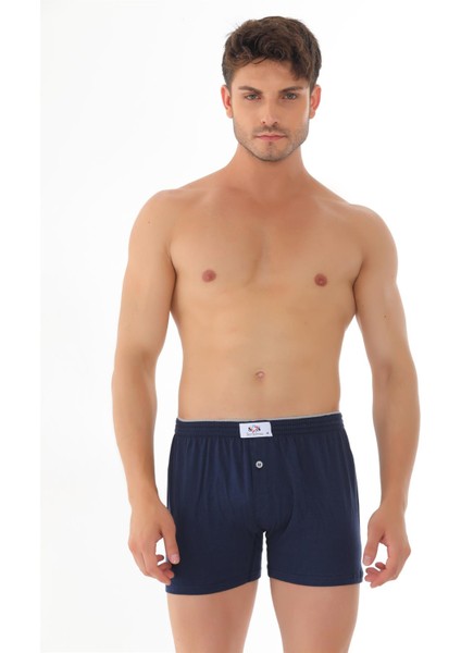 Erkek 4lü Düğmeli Havlu Bel Boxer